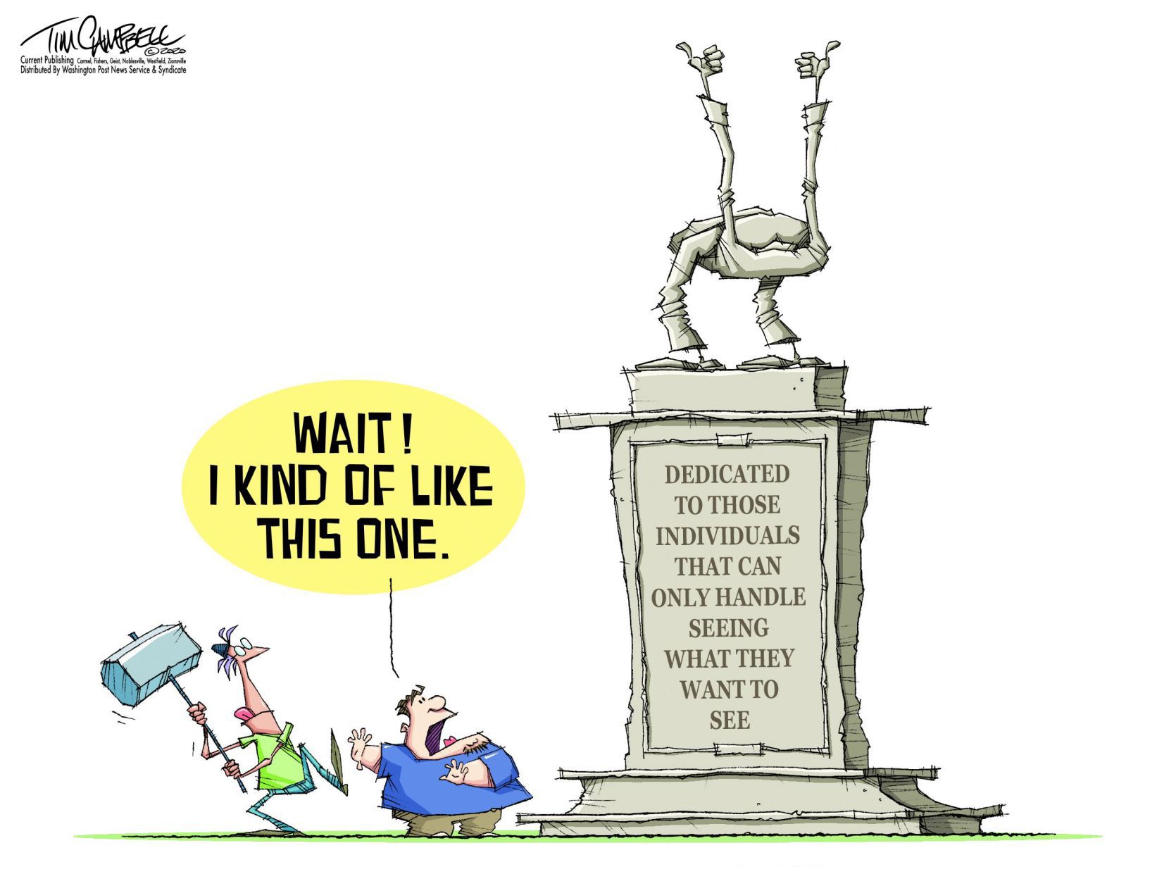 Tim Campbell cartoon
